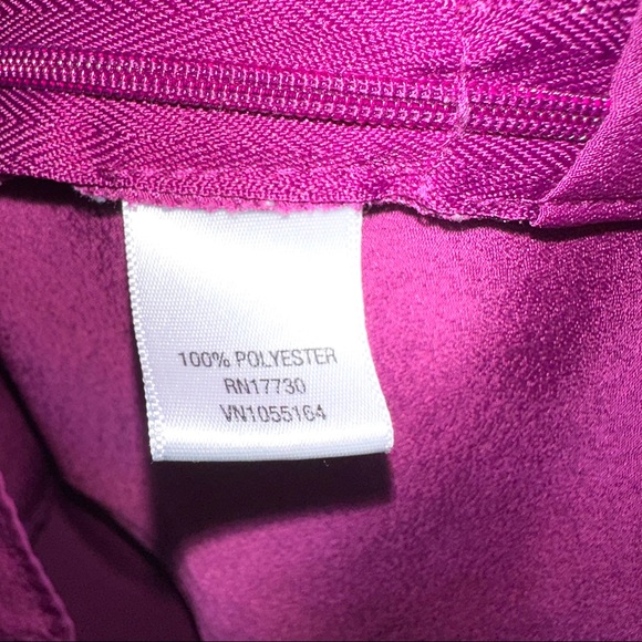 MERONA high quality beautiful sleeveless satin blouse, fuchsia color, size XS - Picture 6 of 10